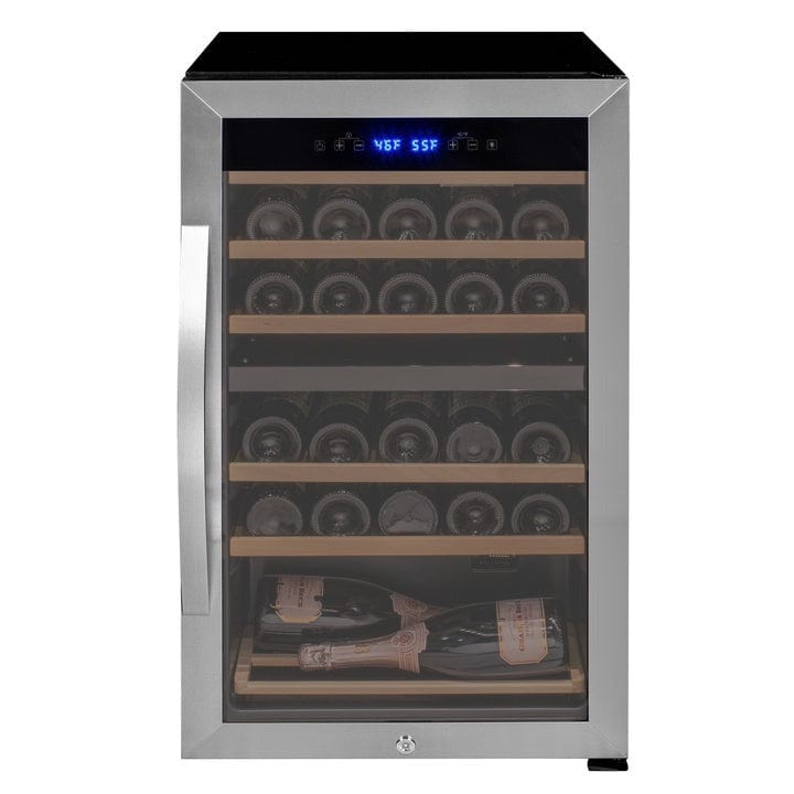 Allavino Residential Cascina Series 28 Bottle Dual Zone Freestanding Wine Cooler Refrigerator with Stainless Steel Door KWR28D-2SR