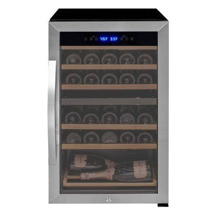 Allavino Residential Cascina Series 28 Bottle Dual Zone Freestanding Wine Cooler Refrigerator with Stainless Steel Door KWR28D-2SR
