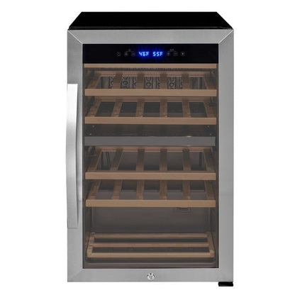 Allavino Residential Cascina Series 28 Bottle Dual Zone Freestanding Wine Cooler Refrigerator with Stainless Steel Door KWR28D-2SR