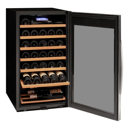 Allavino Residential Cascina Series 33 Bottle Single Zone Freestanding Wine Refrigerator Cooler with Stainless Steel Door KWR33S-1SR