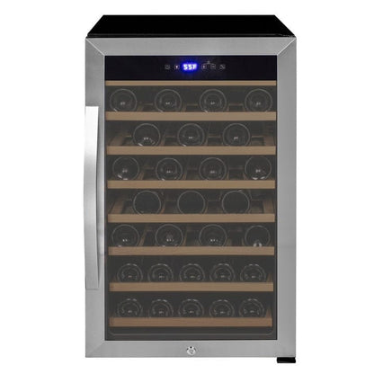 Allavino Residential Cascina Series 50 Bottle Single Zone Freestanding Wine Cooler Refrigerator with Stainless Steel Door KWR50S-1SR