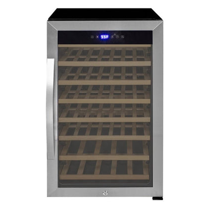Allavino Residential Cascina Series 50 Bottle Single Zone Freestanding Wine Cooler Refrigerator with Stainless Steel Door KWR50S-1SR