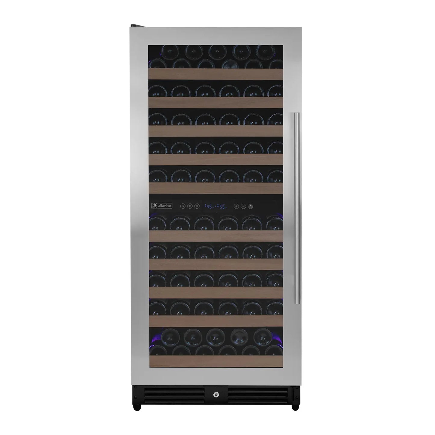Allavino Residential Dual / Stainless Steel / Right Hinge Reserva Series 24" Wide Tru-Vino FlexCount II 119 Bottle Dual or Single Zone Wine Cabinet VSW11955S