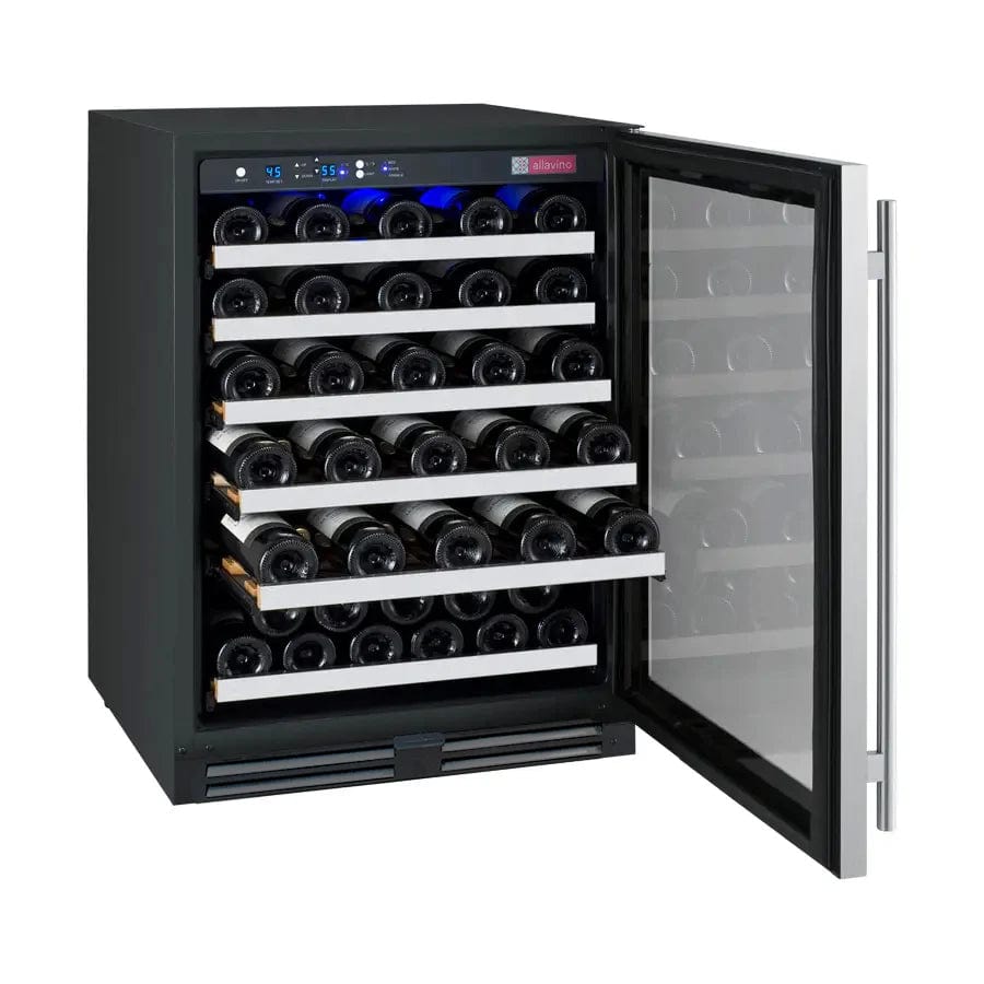 Allavino Residential FlexCount Series 56 Bottle Single Zone Undercounter Wine Refrigerator with Stainless Steel Door - Right Hinge VSWR56-1SR20