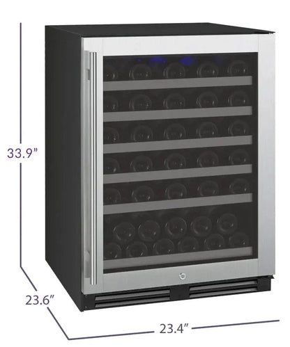 Allavino Residential FlexCount Series 56 Bottle Single Zone Undercounter Wine Refrigerator with Stainless Steel Door - Right Hinge VSWR56-1SR20
