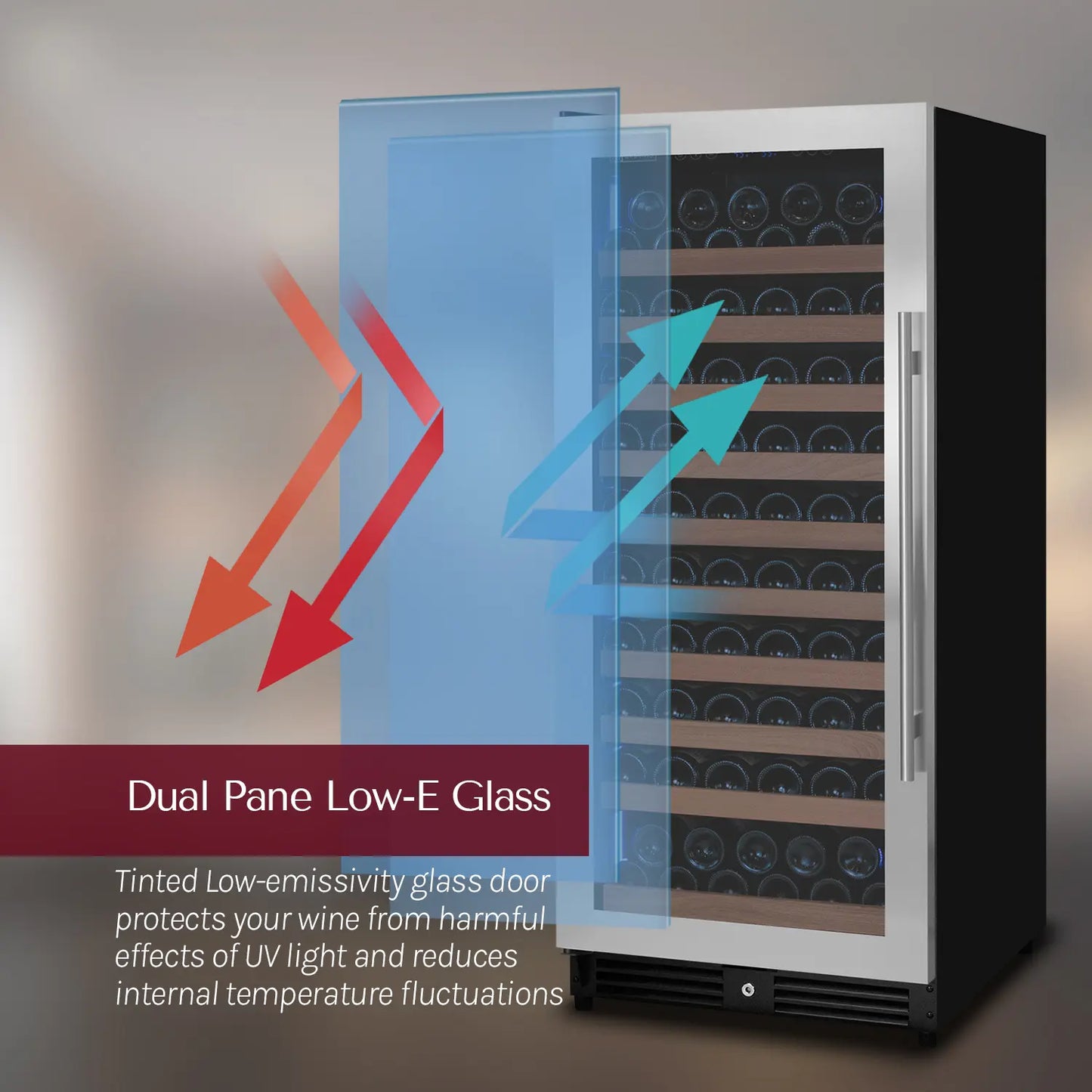 Allavino Residential Reserva Series 24" Wide Tru-Vino FlexCount II 119 Bottle Dual or Single Zone Wine Cabinet VSW11955S