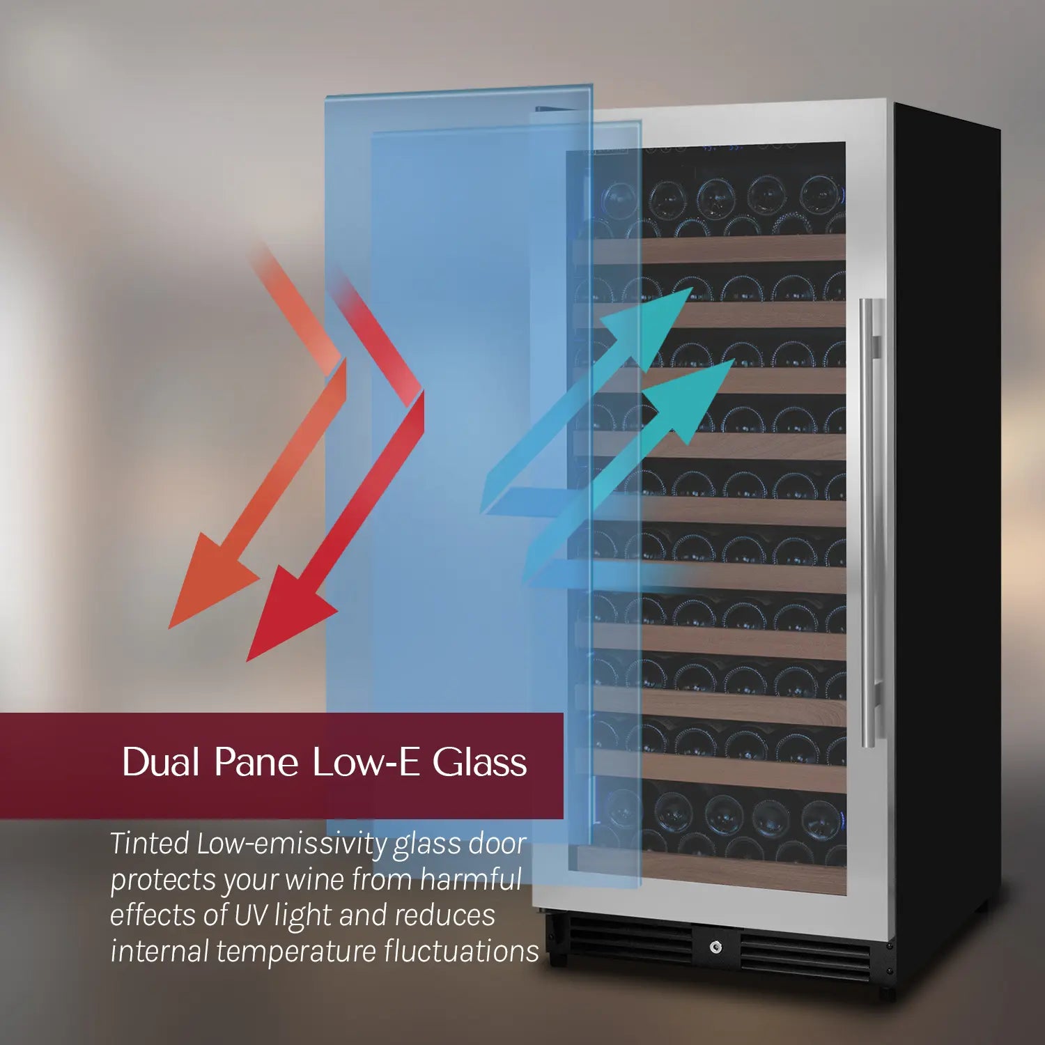 Allavino Residential Reserva Series 24" Wide Tru-Vino FlexCount II 119 Bottle Dual or Single Zone Wine Cabinet VSW11955S