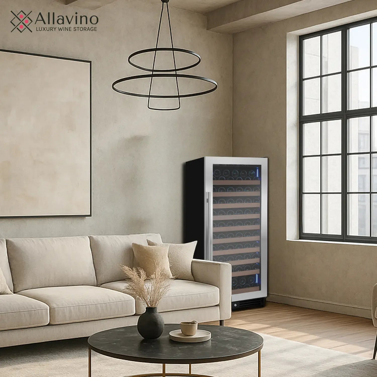 Allavino Residential Reserva Series 24" Wide Tru-Vino FlexCount II 119 Bottle Dual or Single Zone Wine Cabinet VSW11955S