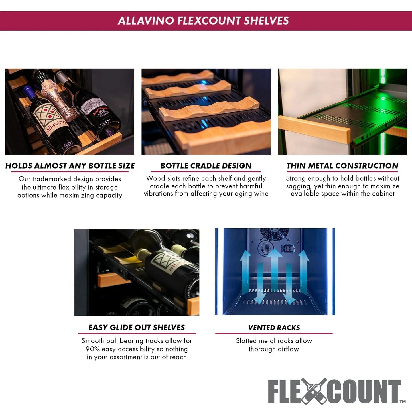 Allavino Residential Reserva Series 24" Wide Two Door Stainless Steel Wine Refrigerator/Beverage Center with Wood Front Shelves VSBCW34FD-2SW