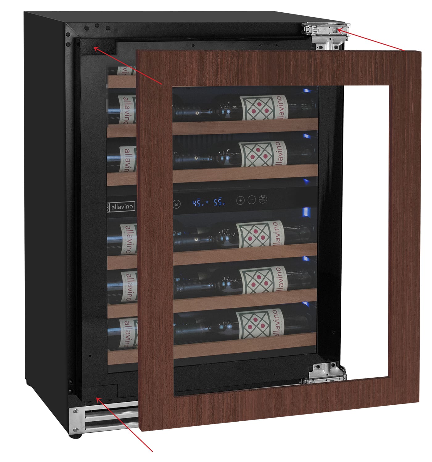 Allavino Reserva Series 27 Bottle Wine Refrigerator glide-out shelves