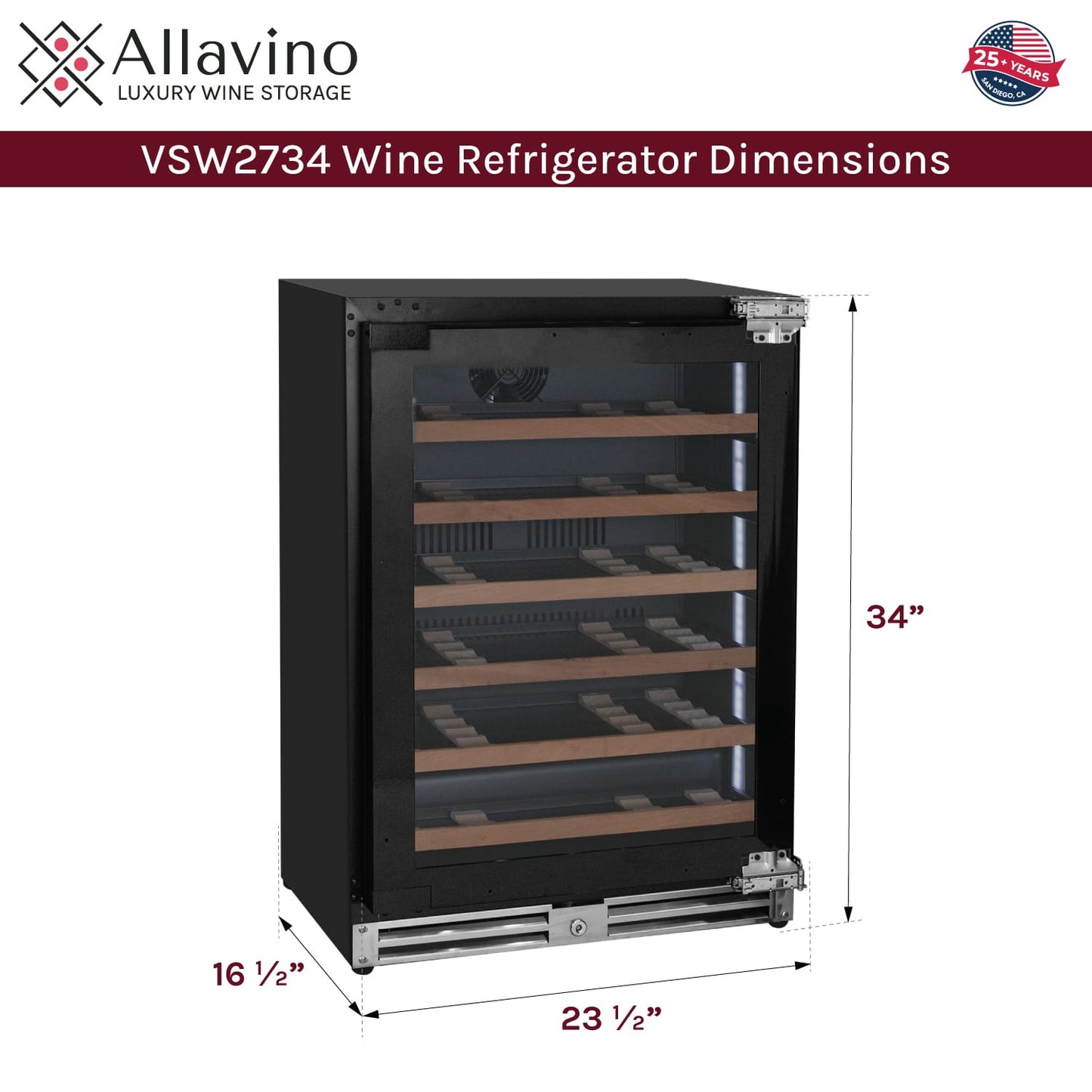 Allavino Reserva Series 27 Bottle Wine Refrigerator features