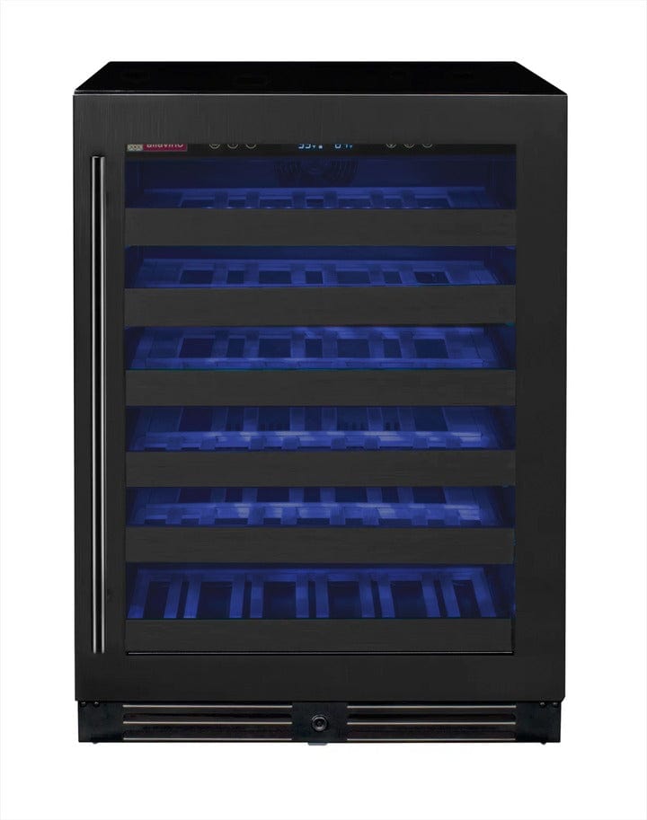 Allavino Residential Reserva Series 50 Bottle Single Zone Built-in Luxury Wine Refrigerator with Black Stainless Steel Door - Right Hinge BDW5034S-1BSR