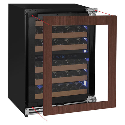 Allavino Wine Cooler Refrigerator Reserva Series 51 Bottle Built-in Luxury Wine Refrigerator with Panel Ready Overlay Door