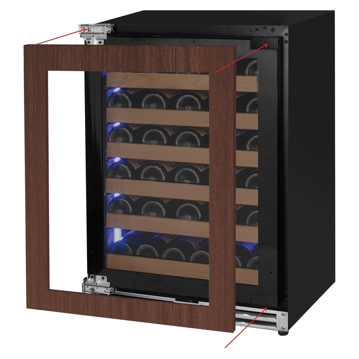 Allavino Wine Cooler Refrigerator Reserva Series 51 Bottle Built-in Luxury Wine Refrigerator with Panel Ready Overlay Door