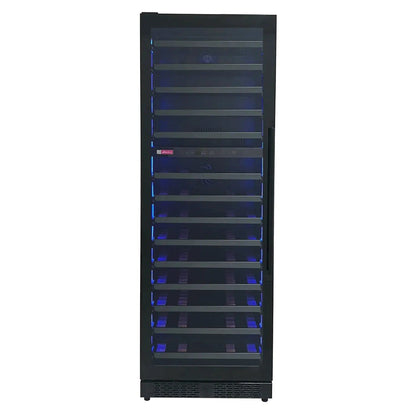Allavino Residential Reserva Series 67 Bottle 71" Tall Dual Zone Left Hinge Black Shallow Wine Refrigerator Console VSW6771D-2BL
