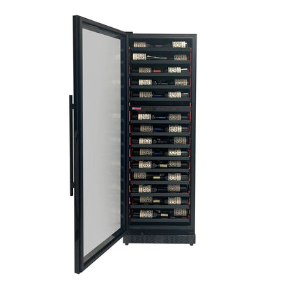Allavino Residential Reserva Series 67 Bottle 71" Tall Dual Zone Left Hinge Black Shallow Wine Refrigerator Console VSW6771D-2BL