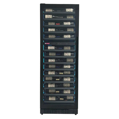Allavino Residential Reserva Series 67 Bottle 71" Tall Dual Zone Left Hinge Black Shallow Wine Refrigerator Console VSW6771D-2BL