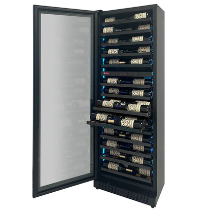 Allavino Residential Reserva Series 67 Bottle 71" Tall Dual Zone Left Hinge Black Shallow Wine Refrigerator Console VSW6771D-2BL