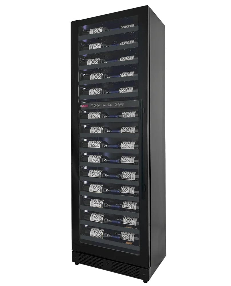 Allavino Residential Reserva Series 67 Bottle 71" Tall Dual Zone Left Hinge Black Shallow Wine Refrigerator Console VSW6771D-2BL