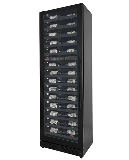 Allavino Residential Reserva Series 67 Bottle 71" Tall Dual Zone Left Hinge Black Shallow Wine Refrigerator Console VSW6771D-2BL