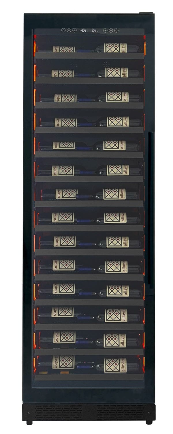 Allavino Residential Reserva Series 67 Bottle 71" Tall Single Zone Left Hinge Black Shallow Wine Refrigerator Console VSW6771S-1BL