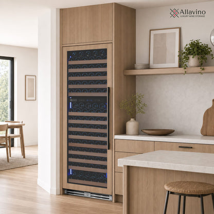 Allavino Wine Cooler Refrigerator Reserva Series 71" Tall Built-in Wine Refrigerator with Panel Ready Overlay Door - Right Hinge