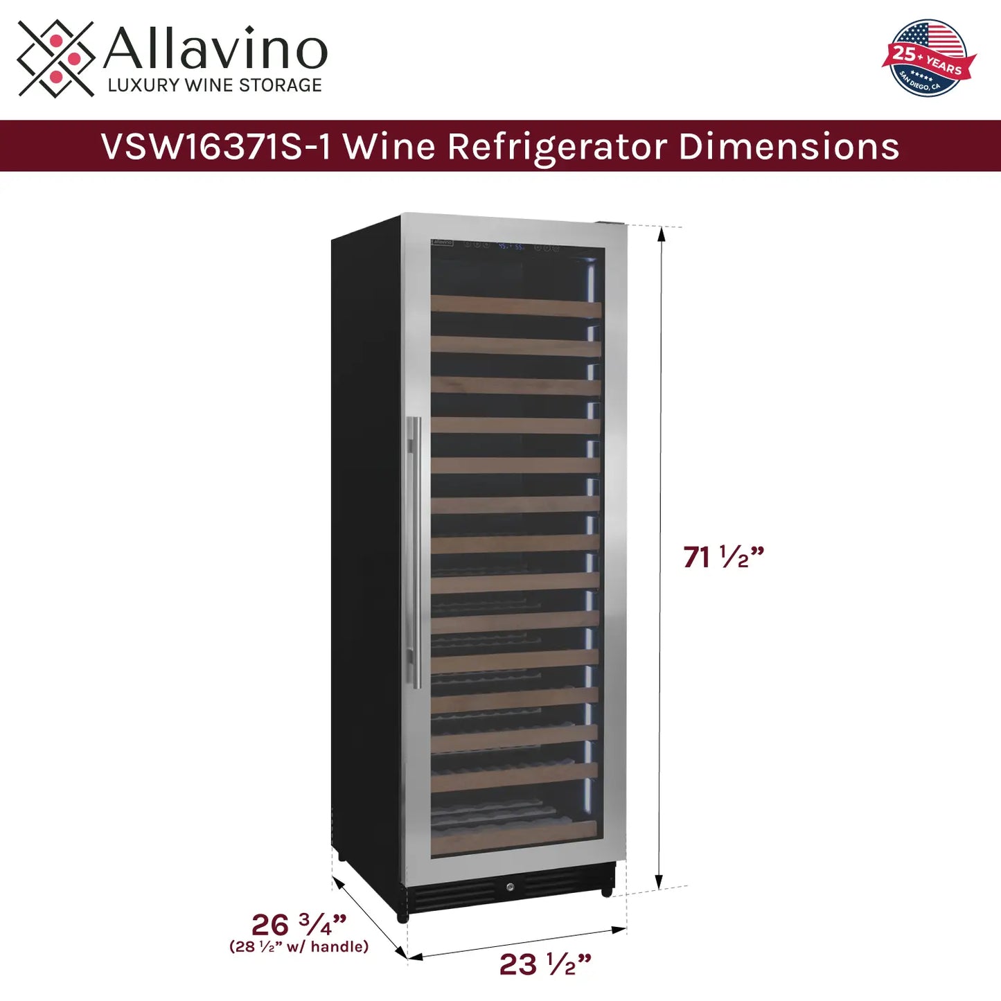Allavino Residential Reserva Series Up To 163 Bottle 71" Tall Wine Refrigerator