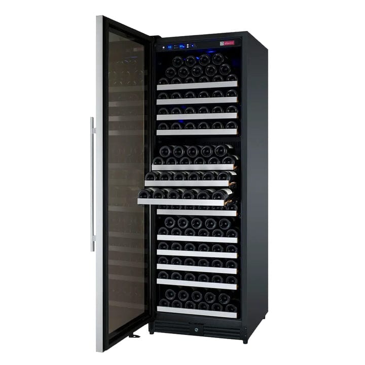 Allavino Residential Silver 24" Wide FlexCount II Tru-Vino 177 Bottle Single Zone Stainless Steel Left Hinge Wine Refrigerator
