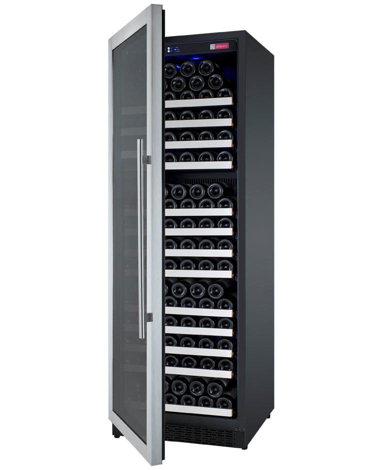 Allavino Residential Silver 24" Wide FlexCount II Tru-Vino 177 Bottle Single Zone Stainless Steel Left Hinge Wine Refrigerator