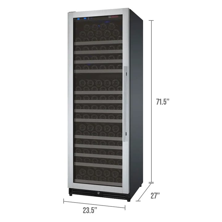 Allavino Residential Silver 24" Wide FlexCount II Tru-Vino 177 Bottle Single Zone Stainless Steel Left Hinge Wine Refrigerator