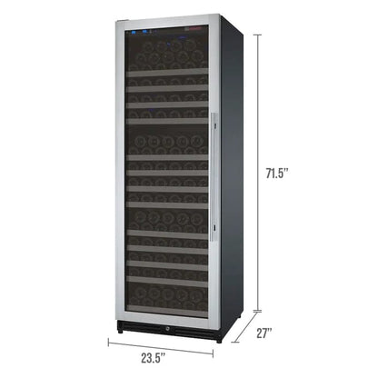 Allavino Residential Silver 24" Wide FlexCount II Tru-Vino 177 Bottle Single Zone Stainless Steel Left Hinge Wine Refrigerator