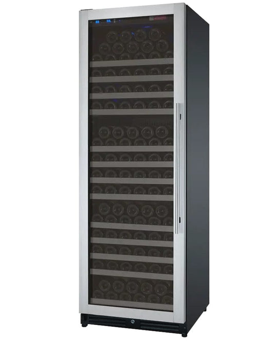 Allavino Residential Silver 24" Wide FlexCount II Tru-Vino 177 Bottle Single Zone Stainless Steel Left Hinge Wine Refrigerator