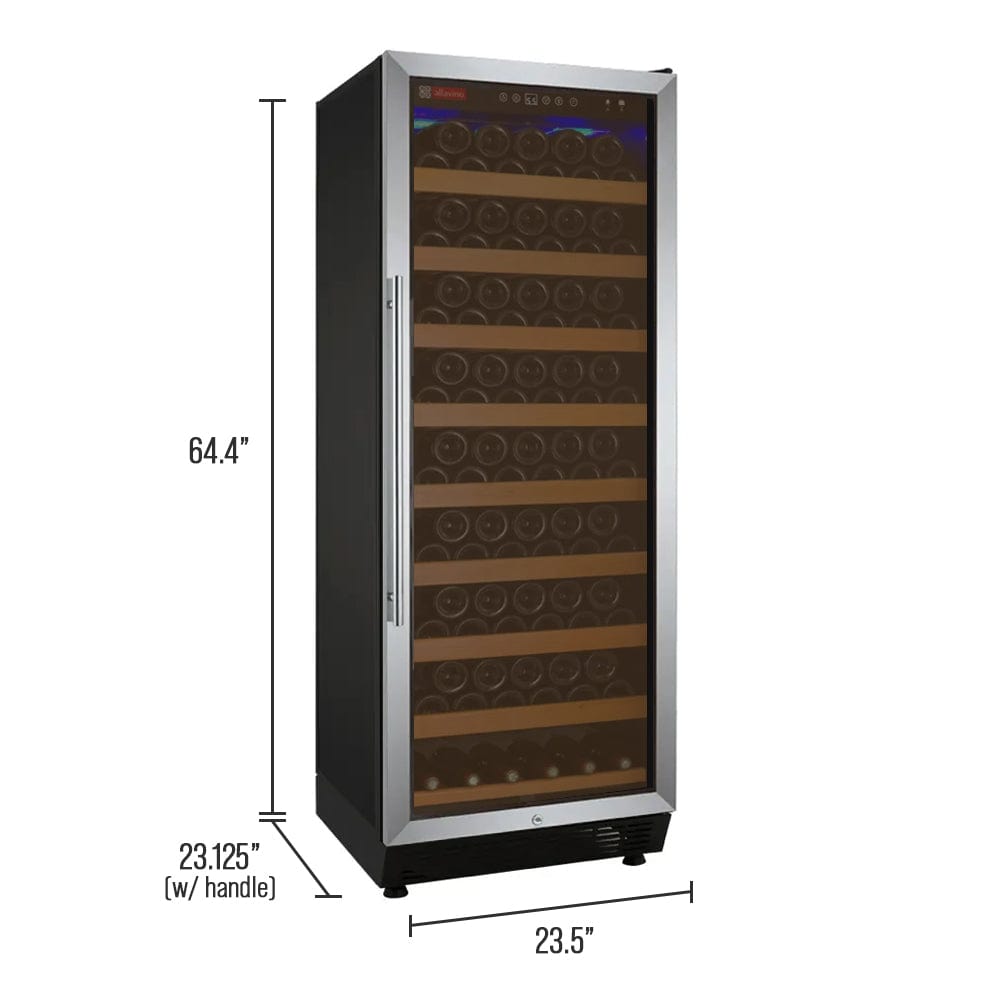 Allavino Residential Silver 24" Wide Vite II Tru-Vino 99 Bottle Wine Refrigerator