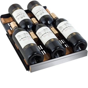 Allavino Residential Silver 30" Wide FlexCount II Tru-Vino 30 Bottle/88 Can Dual Zone Stainless Steel Built-In Wine Refrigerator/Beverage Center