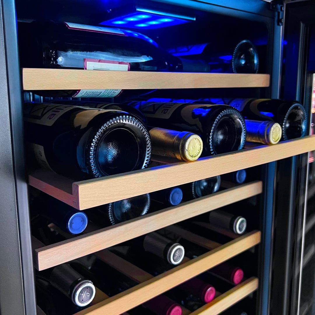 Allavino Residential Silver Cascina Series 33 Bottle Single Zone Freestanding Wine Refrigerator Cooler with Stainless Steel Door
