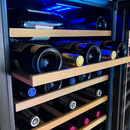 Allavino Residential Silver Cascina Series 33 Bottle Single Zone Freestanding Wine Refrigerator Cooler with Stainless Steel Door