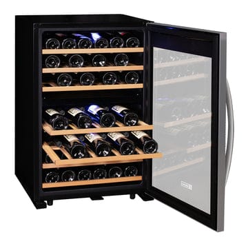 Allavino Residential Silver Cascina Series 47 Bottle Dual Zone Freestanding Wine Cooler Refrigerator with Stainless Steel Door