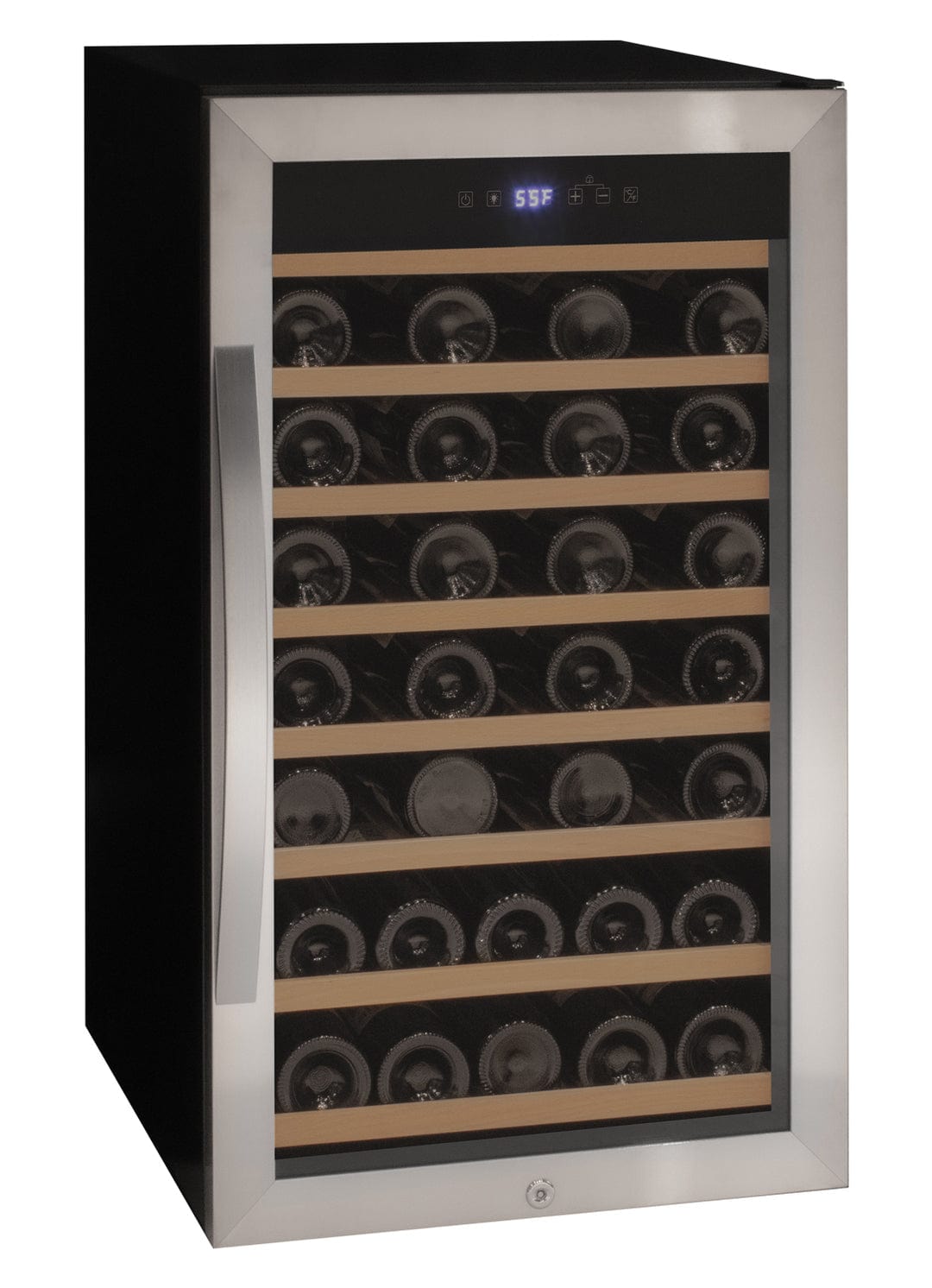Allavino Residential Silver Cascina Series 50 Bottle Single Zone Freestanding Wine Cooler Refrigerator with Stainless Steel Door
