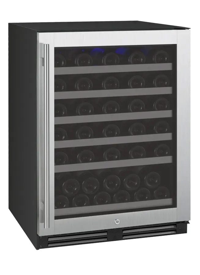 Allavino Residential Silver FlexCount Series 56 Bottle Single Zone Undercounter Wine Refrigerator with Stainless Steel Door - Right Hinge