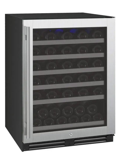 Allavino Residential Silver FlexCount Series 56 Bottle Single Zone Undercounter Wine Refrigerator with Stainless Steel Door - Right Hinge