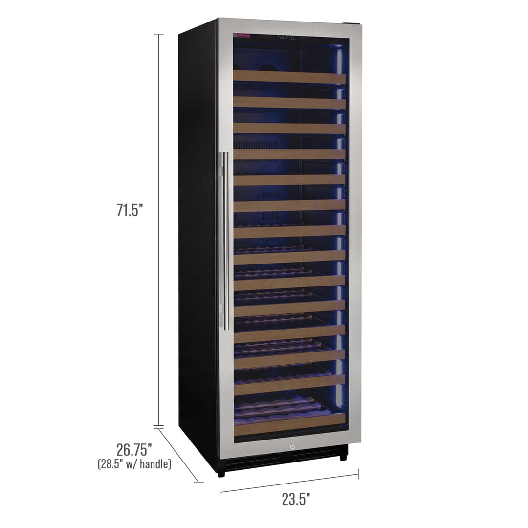 Allavino Residential Silver Reserva Series 163 Bottle 71" Tall Single Zone Right Hinge Stainless Steel Wine Refrigerator