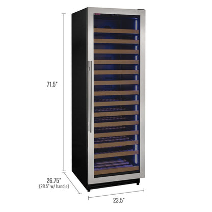 Allavino Residential Silver Reserva Series 163 Bottle 71" Tall Single Zone Right Hinge Stainless Steel Wine Refrigerator
