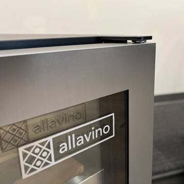 Allavino Residential Silver Reserva Series 36 Bottle Dual Zone Wine Refrigerator with Stainless Steel French Doors