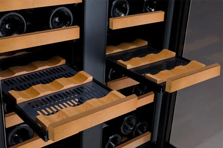 Allavino Residential Silver Reserva Series 36 Bottle Dual Zone Wine Refrigerator with Stainless Steel French Doors