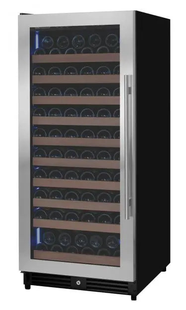 Allavino Residential Single / Stainless Steel / Left Hinge Reserva Series 24" Wide Tru-Vino FlexCount II 119 Bottle Dual or Single Zone Wine Cabinet VSW11955S