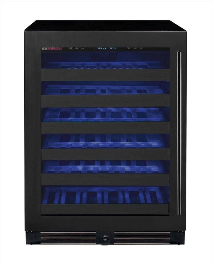 Allavino Residential Single Zone / Left Allavino Reserva 50 Bottle Built-In Wine Fridge Black Stainless Steel BDW5034