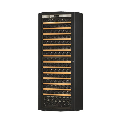 Chilled Wineworks Residential 27" Wide Ermitage Single Zone 182 Bottle Wine Refrigerator Full Glass Door with Black Stainless Steel  ER1TGV3-013-US