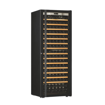 Chilled Wineworks Residential 27" Wide Ermitage Single Zone 182 Bottle Wine Refrigerator Full Glass Door with Black Stainless Steel  ER1TGV3-013-US