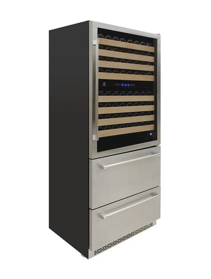 Vinotemp Residential Vinotemp 135 Bottle Triple Zone 30" Wine Fridge Stainless Steel EL-BWC30TB-S