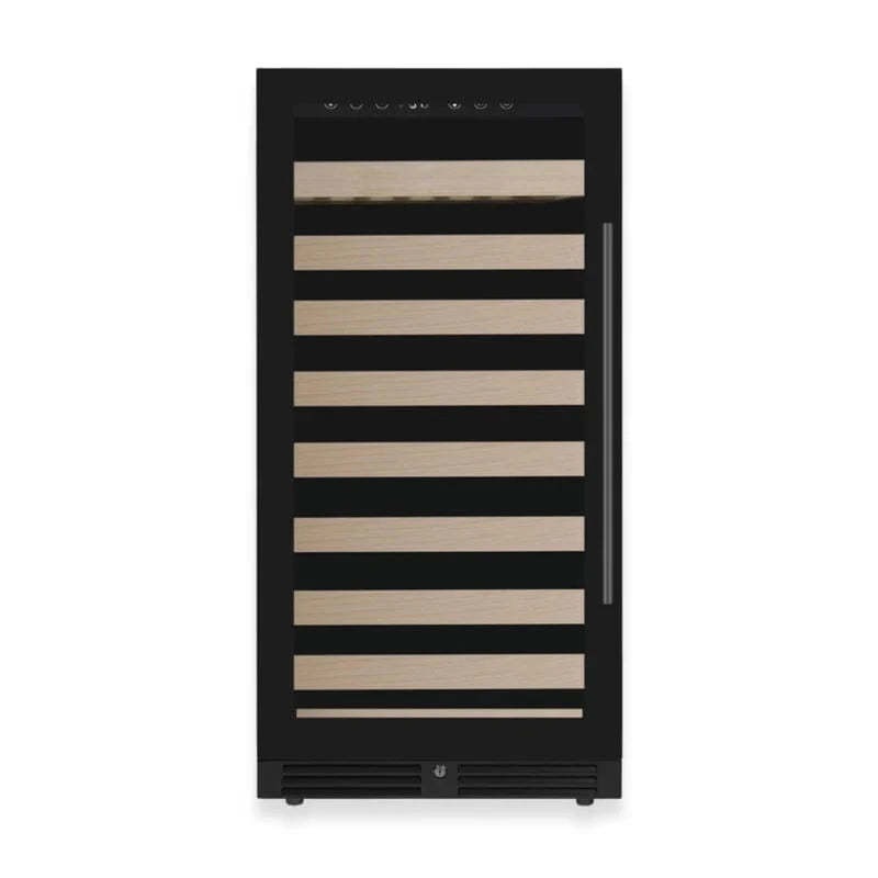Kingsbottle Residential Single Zone / Black Glass Door / Left Hand Hinge Collector's 99 Bottle 47-Inch Height Single or Dual Zone Wine Fridge with Modern Glass Door